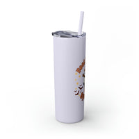 Boot Scootin Spooky Retro Ghost Printed Skinny Tumbler with Straw, 20oz! Multiple Colors! Halloween!