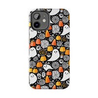 Spider Webs and Candy Corn Little Ghost Halloween Tough Phone Cases! Fall Vibes!