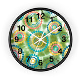 Boho Green Tie Dye Wall Clock! Perfect For Gifting! Free Shipping!!!