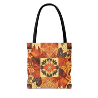 Reddish Burnt Orange Creamy Brown Leaves Fall Vibes Tote Bag!