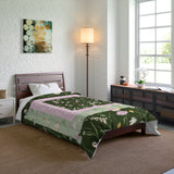 Paisley May, Girly Boho Pink and Green Quilt Comforter! Super Soft! Free Shipping!! Mix and Match for That Boho Vibe!