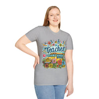 The Teacher Floral School Bus Unisex Graphic Tees! All New Heather Colors!!! Free Shipping!!! Back To School!