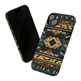 Black Aztec Tough Cases! Cellphone Cases! Multiple Sizes Available! Apple iPhone, Samsung Galaxy, and Google Pixel devices!