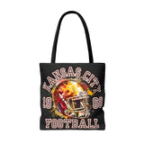 Kansas City Football 1960 Paint Splatter Helmet Tote Bag! Football Season!