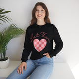 Valentines Day Let Them Plaid Heart Edition Unisex Sweatshirt! Retro! Free Shipping!!!