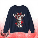 Valentines Day Giraffe Heart Unisex Sweatshirt! Plus Sizes Available!