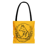 Dark Yellow Branded Freckled Fox Company 2024 Merch Tote Bag! Merch