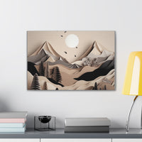 Western/Boho Mountain Scenery in Blacks and Browns Canvas Gallery Wraps!