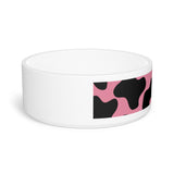 Black and Pink Cow Print Pet Bowl! Foxy Pets! Free Shipping!!!