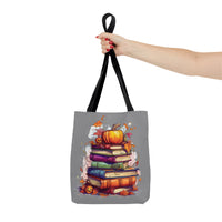 Spooky Little Book Stack Halloween Fall Vibes Tote Bag!