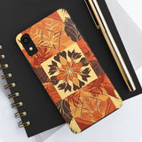 Reddish Orange Star Flower Fall Vibes Tough Phone Cases!