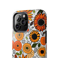 Sunflowers and Daisies Retro Fall Vibes Tough Phone Cases!