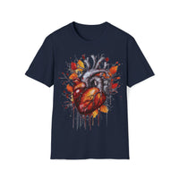 1 Autumn Drip Anatomical Heart Halloween Fall Vibes Unisex Graphic Tees! Medical Vibes!