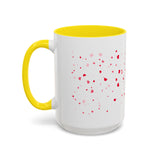 Disco Fox I Love You Valentines Day Accent Coffee Mug (11, 15oz)! Free Shipping! Microwave and Dishwasher Safe! BPA Free