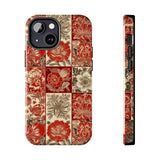 Royal Red Floral Fall Vibes Tough Phone Cases!