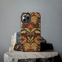 Creamy Brown Floral Fall Vibes Tough Phone Cases!