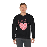 Valentines Day Let Them Plaid Heart Edition Unisex Sweatshirt! Retro! Free Shipping!!!