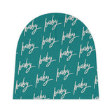 Teal Baby Beanie in Cursive! Free Shipping! Great for Gifting!