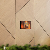 Western Mountain Deer Scenery in Oranges and Browns Canvas Gallery Wraps!