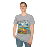 The Teacher Floral School Bus Unisex Graphic Tees! All New Heather Colors!!! Free Shipping!!! Back To School!