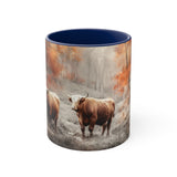 Wrap Around Red Highlander Cows Ranch Life Western Inspired Autumn Accent Coffee Mug, 11oz! Multiple Colors Available! Fall Vibes!