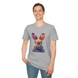 Easter Bunny With Glasses Unisex Graphic Tees! Spring Vibes! All New Heather Colors!!! Free Shipping!!!