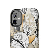 Neutral Autumn Leaves Fall Vibes Tough Phone Cases!