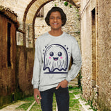 Happy Ghost Unisex Color Blast Crewneck Sweatshirt! All New Comfort Colors!!! Halloween! Free Shipping!