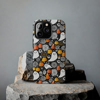 Spider Webs and Candy Corn Little Ghost Halloween Tough Phone Cases! Fall Vibes!