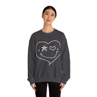 Valentines Day Heart Smiley Star Eye Unisex Sweatshirt! Retro! Plus Sizes Available!