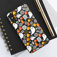 Spider Webs and Candy Corn Little Ghost Halloween Tough Phone Cases! Fall Vibes!