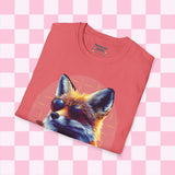 Retro Fox Graphic Tee! Ultra Soft! Free Shipping! Summer Vibes!