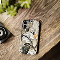 Neutral Autumn Leaves Fall Vibes Tough Phone Cases!