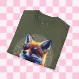 Retro Fox Graphic Tee! Ultra Soft! Free Shipping! Summer Vibes!