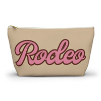 Cream Pink Rodeo Travel Accessory Pouch, Check Out My Matching Weekender Bag! Free Shipping!!!