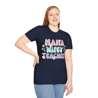 Mama Wifey Teacher Unisex Graphic Tees! All New Heather Colors!!! Free Shipping!!! Back To School!