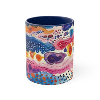 Abstract Watercolor Strokes Accent Coffee Mug, 11oz! Free Shipping! Great For Gifting! Lead and BPA Free!