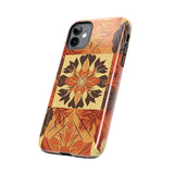 Reddish Orange Star Flower Fall Vibes Tough Phone Cases!