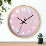 Boho Paint Washed Pink Print Wall Clock! Perfect For Gifting! Free Shipping!!! 3 Colors Available!