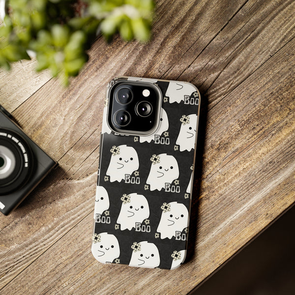 Happy Little Retro Ghost Boo Tough Phone Cases! Fall Vibes!