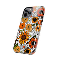 Sunflowers and Daisies Retro Fall Vibes Tough Phone Cases!