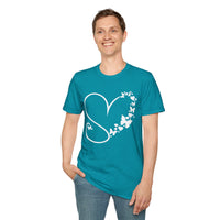 Valentines Day Butterfly Heart Medley White Version Unisex Graphic Tee! All New Heather Colors!!! Free Shipping!!!