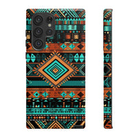 Turquoise Aztec Tough Cases! Cellphone Cases! Multiple Sizes Available! Apple iPhone, Samsung Galaxy, and Google Pixel devices!