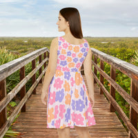 Pastel Daisy Flower Print Women's Fit n Flare Dress! Free Shipping!!! New!!! Sun Dress! Beach Cover Up! Night Gown! So Versatile!