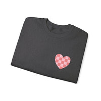 Valentines Day Pink Plaid Heart Basics Pocket Design Edition Unisex Sweatshirt! Retro! Free Shipping!!!