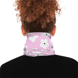 Pastel Purple Floral Lightweight Neck Gaiter! 4 Sizes Available! Free Shipping! UPF +50! Great For All Outdoor Sports!