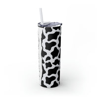 Nurse Life Cow Printed Skinny Tumbler with Straw, 20oz! Multiple Colors! Medical Vibes!