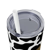 Your So Golden Butterfly Cow Printed Skinny Tumbler with Straw, 20oz! Multiple Colors!