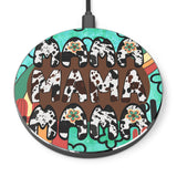 Hippie Mama Cow Print Cactus Floral Retro Wireless Phone Charger! Free Shipping!!!