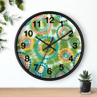 Boho Green Tie Dye Wall Clock! Perfect For Gifting! Free Shipping!!!